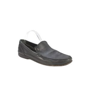 Brioni Mens Slip On Round Toe Leather Loafers Black Size 11